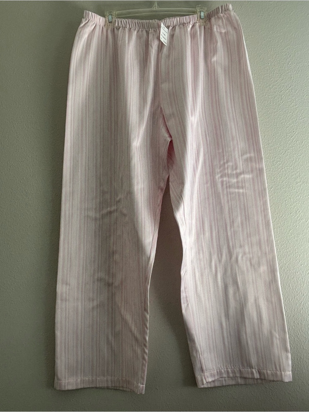New Miss Elaine Pink and White Striped Pajama Set - Picture 7 of 10